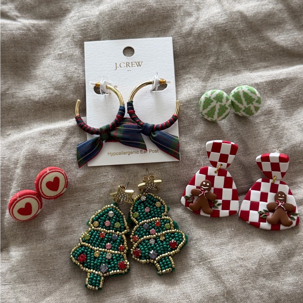 5 pairs Christmas Earrings